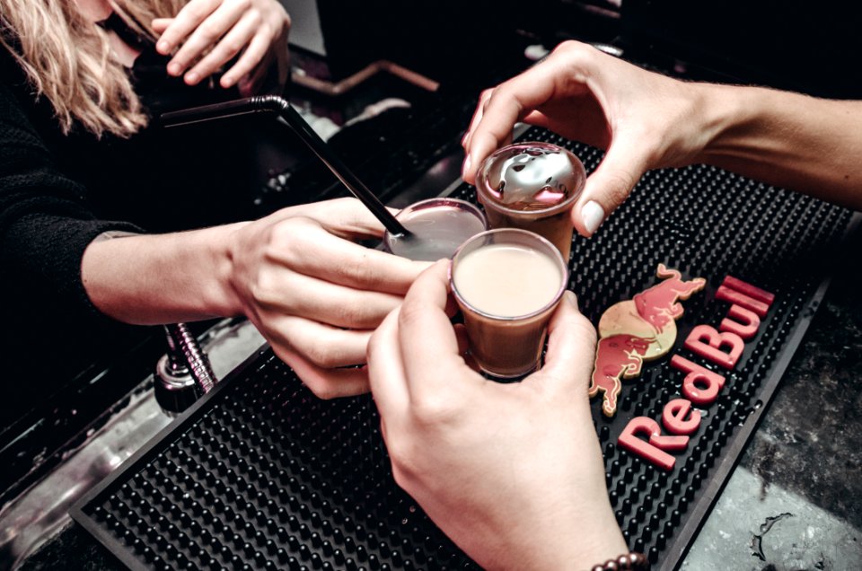 Two Person Having Shots
