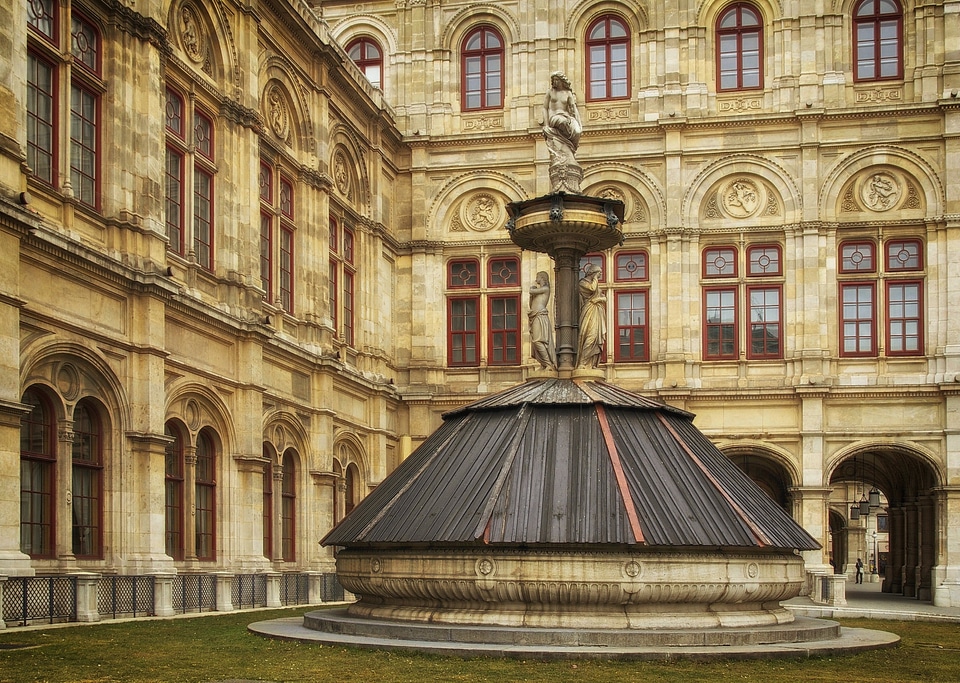 Fountain building landmark