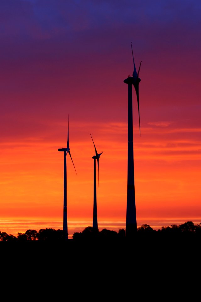 Wind Turbine Wind Farm Windmill Sky