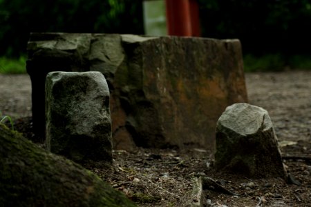 Rock Grass Headstone Grave