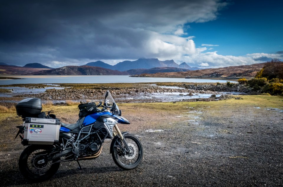 Land Vehicle Motorcycle Mountainous Landforms Sky
