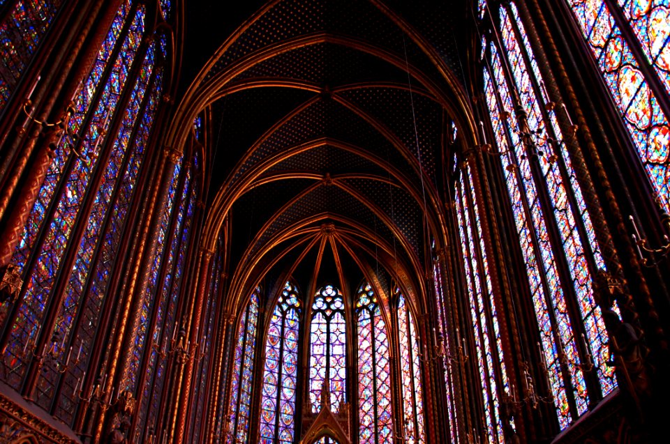 Stained Glass Gothic Architecture Cathedral Chapel