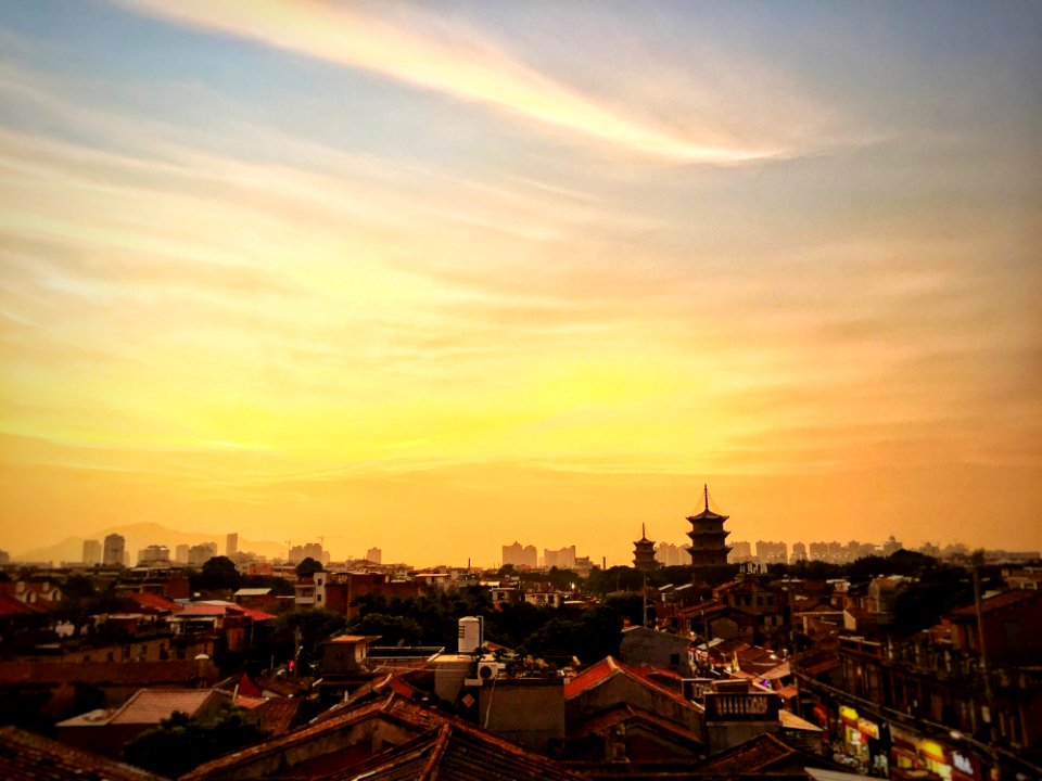 Sky Horizon City Cityscape