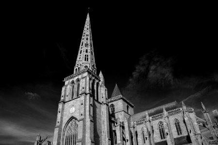 Spire Landmark Black And White Monochrome Photography photo