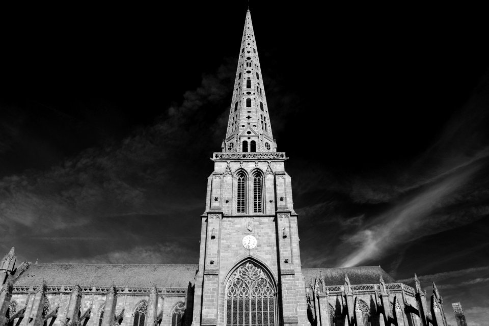 Landmark Black And White Spire Monochrome Photography