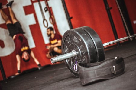 Focus Photography Of Barbell photo