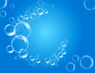 Blue Water Sky Liquid Bubble