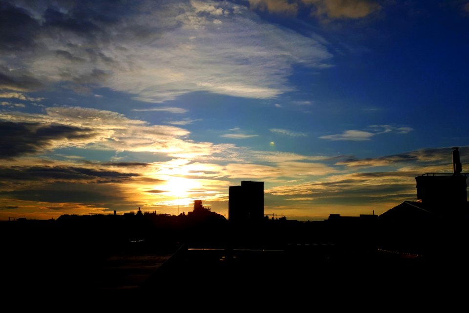 Sky Cloud Afterglow Horizon