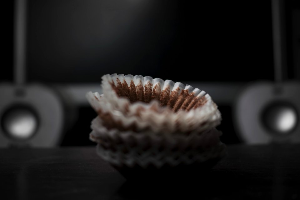White Cupcake Holder On Table