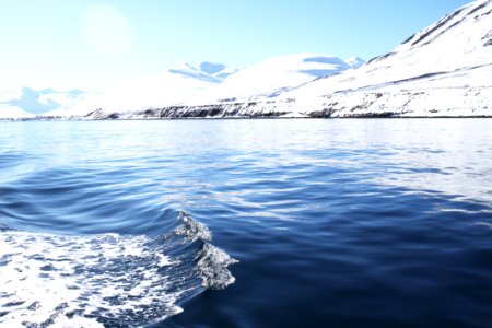 Photography Of Calm Body Of Water With Glacier Mountain photo