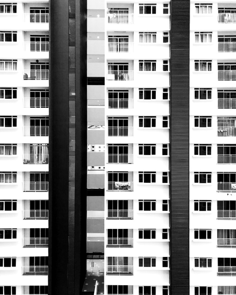 White And Black City Buildings