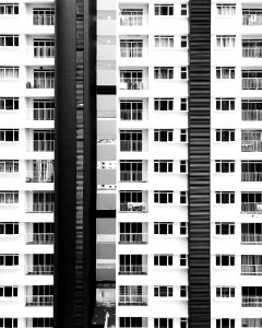 White And Black City Buildings