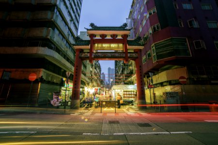 Timelapse Photo Of China Town photo