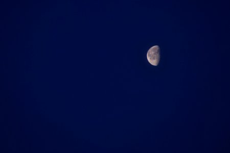 Half Moon Under Clear Blue Sky photo
