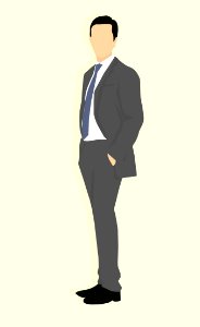 Standing Man Suit Formal Wear photo