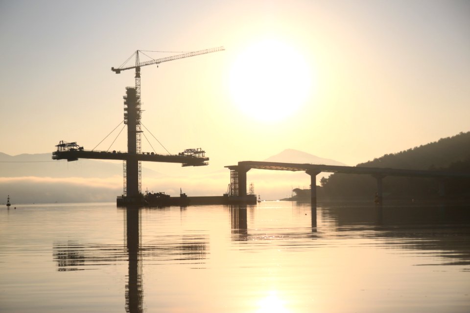 Bridge Sky Waterway Calm