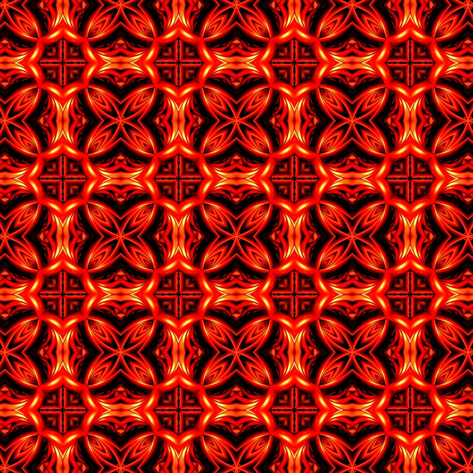 Orange Pattern Symmetry Design