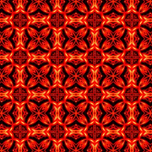 Orange Pattern Symmetry Design photo