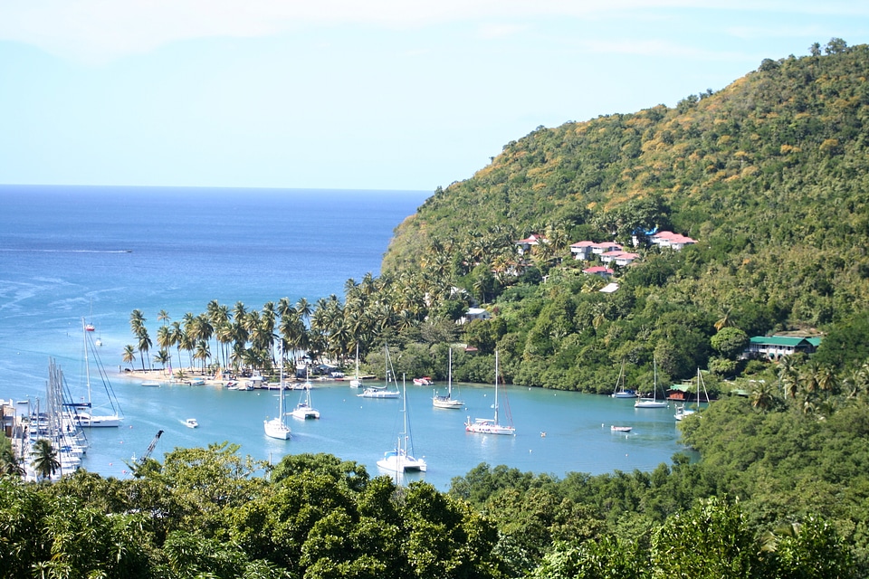 Island caribbean boat