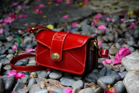 Red Pink Handbag Bag photo