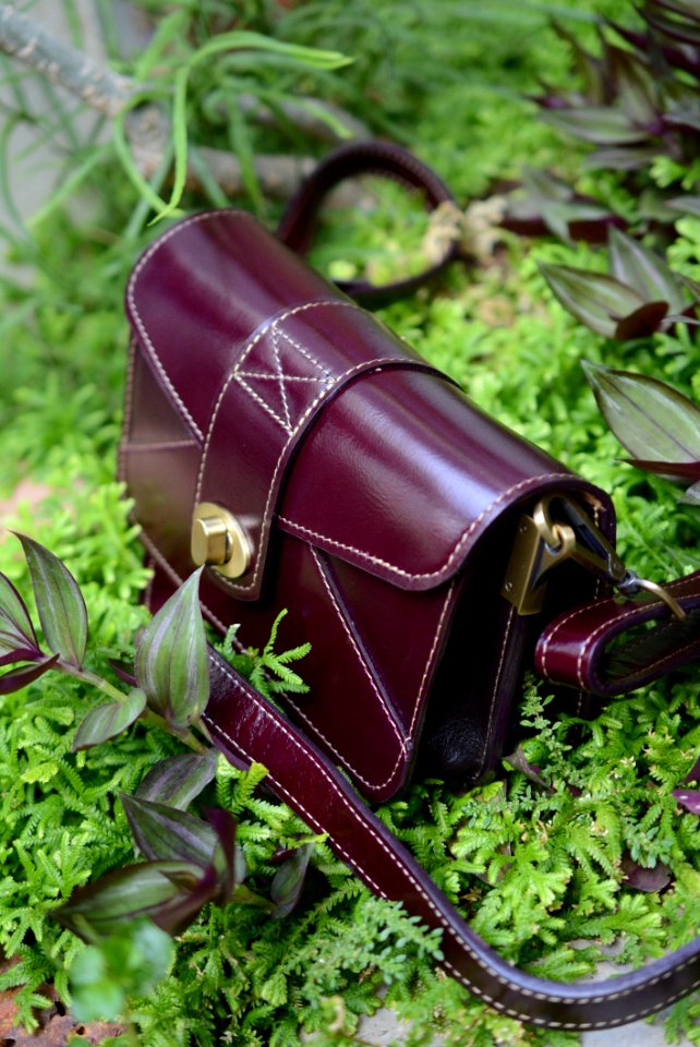 Purple Plant Grass Handbag