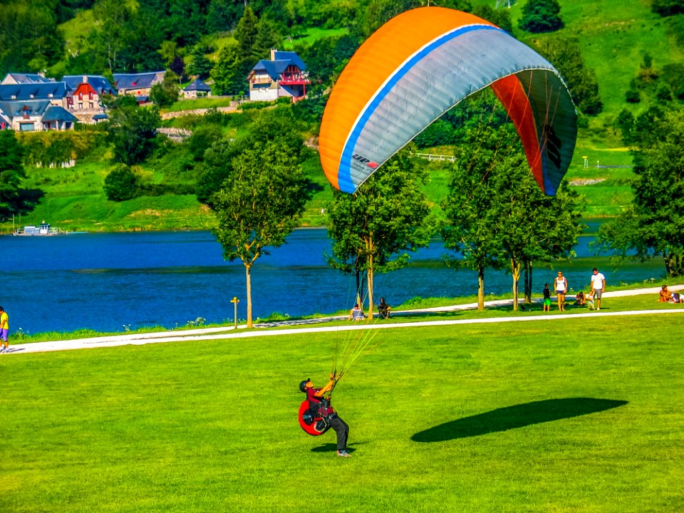 Air Sports Paragliding Nature Green