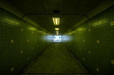 Green Tiled Hallway photo