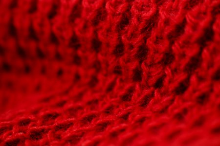 Red Woolen Close Up Pattern photo