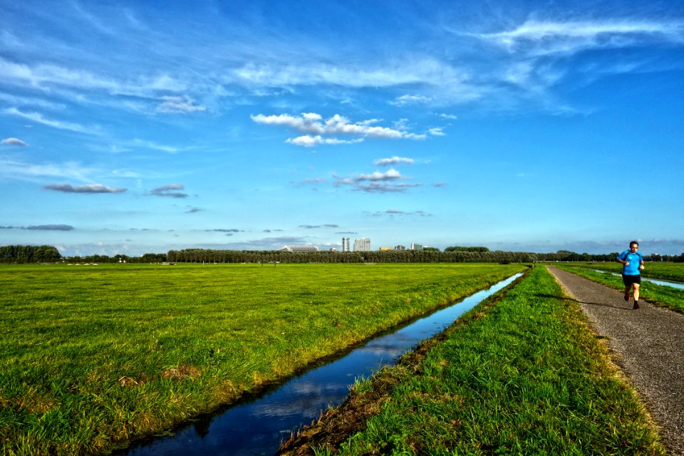 Sky Field Grassland Cloud