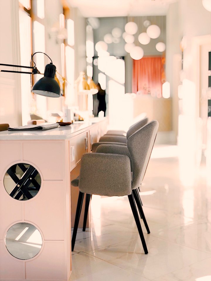 Black Lamp On White Table