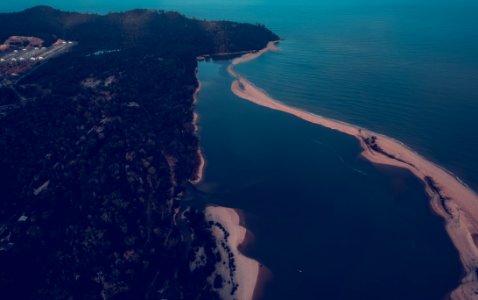 Aerial Photo Of Island photo