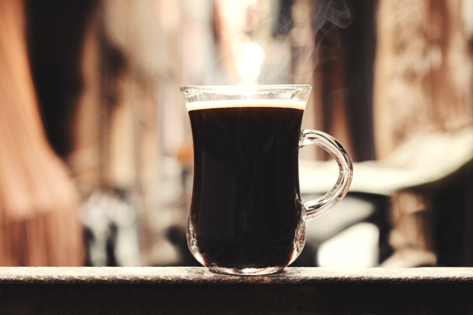 Clear Glass Mug With Coffee