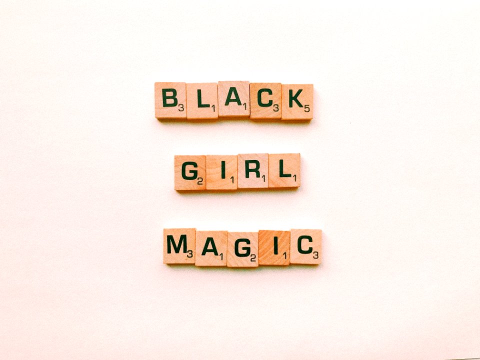 Black Girl Magic Text Decor