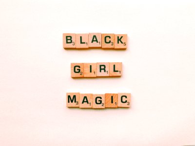 Black Girl Magic Text Decor photo