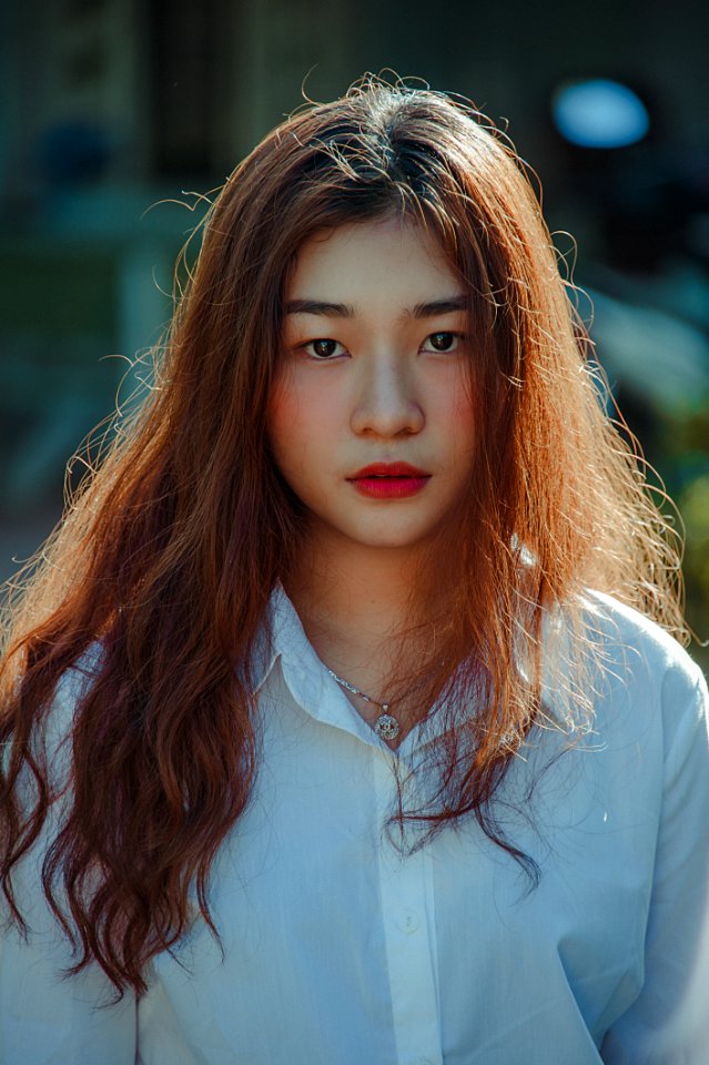 Woman In White Dress Shirt photo