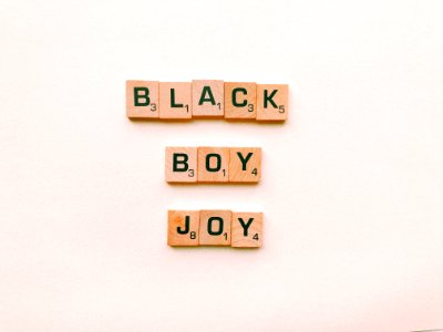 Black Boy Joy Scrabble Tiles photo