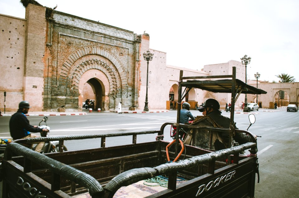 Person Riding Auto Rickshaw