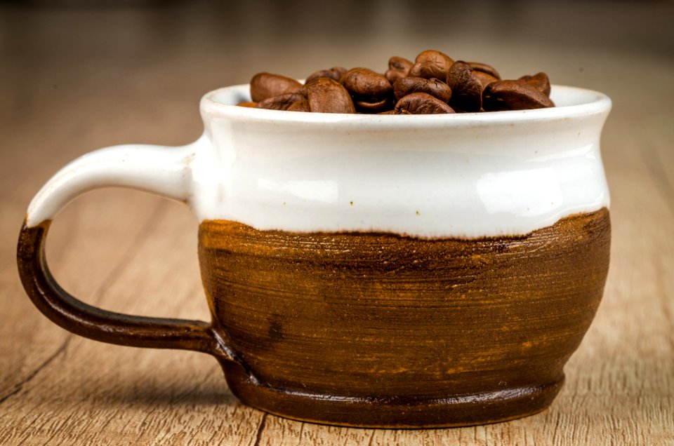 Brown And White Cup
