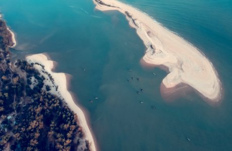 Aerial Photography Of Island photo