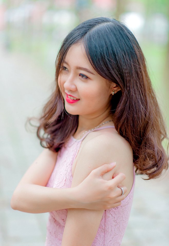 Woman Wearing Pink Tank Top