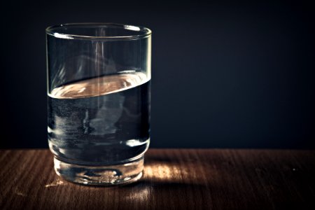 Clear Drinking Glass Filled With Water photo