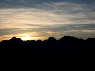 Sky Mountain Range Cloud Dawn