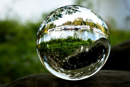 Water Sphere Reflection Glass photo