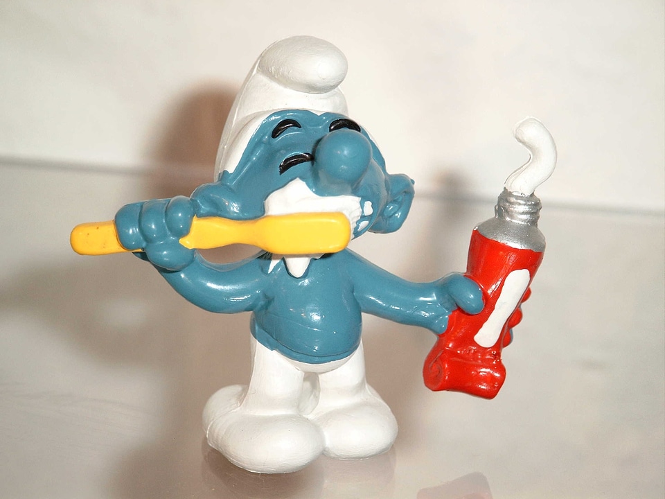 Smurf toothbrush toothpaste