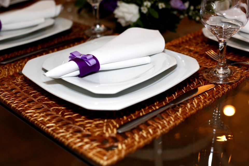 Purple Table Cutlery Tableware