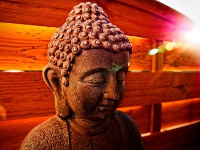 Gautama Buddha Statue Head Temple photo
