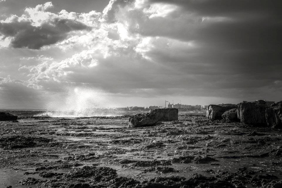 Sky Black And White Monochrome Photography Sea photo