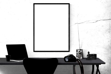 Black And White Furniture Interior Design Table photo