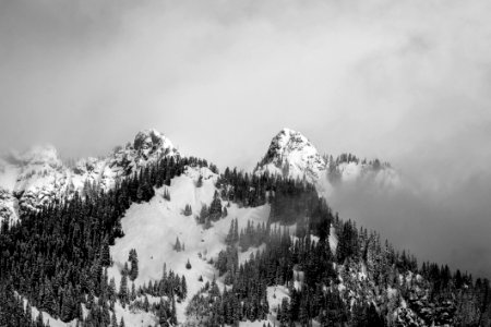 Birds Eye View Photo Of Mountain During Winter photo
