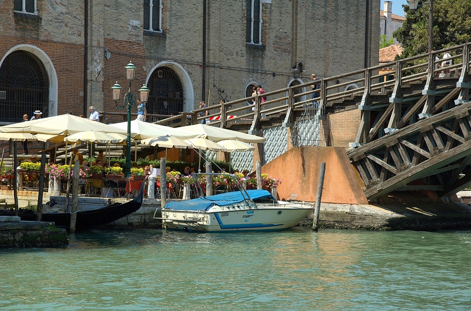 Water boats buildings